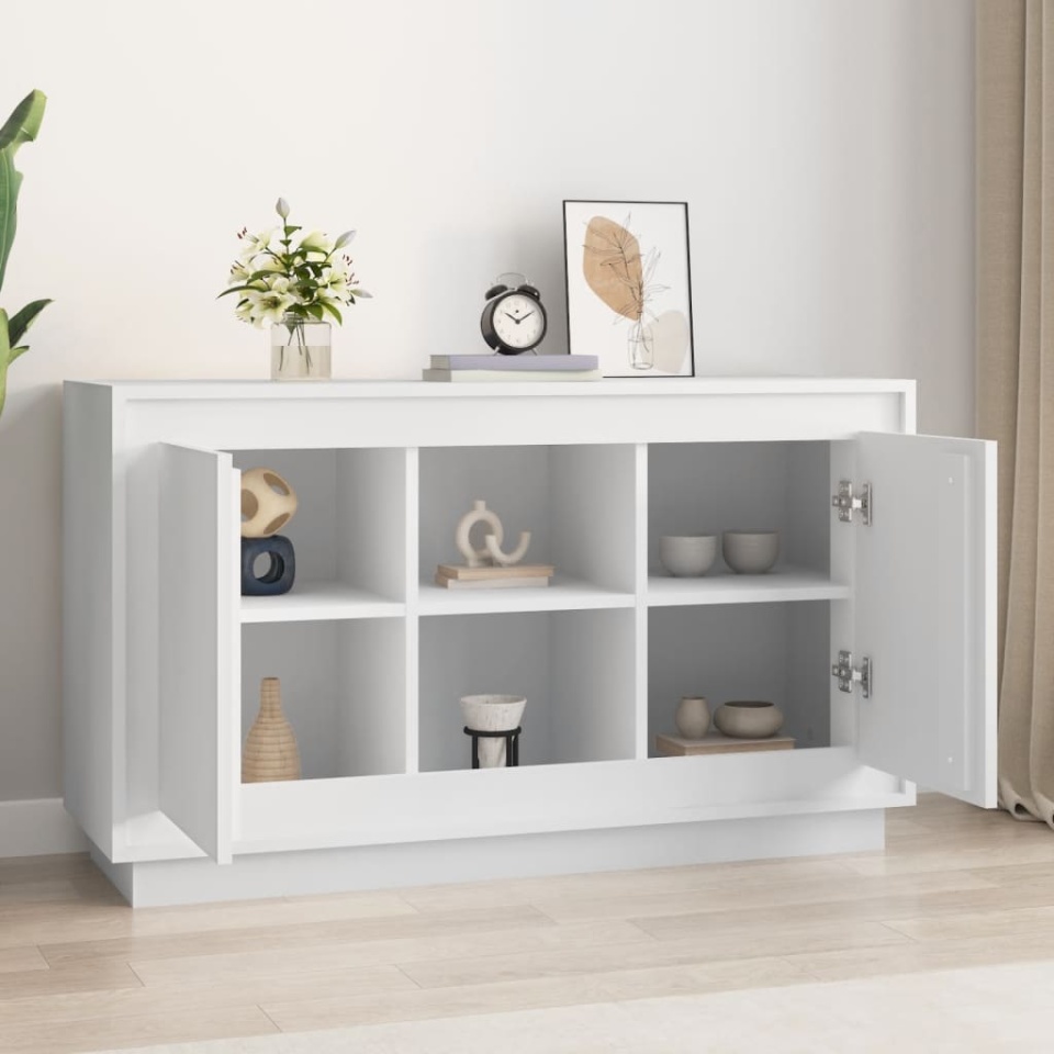 Dulap, alb, 102x35x60 cm, lemn prelucrat - 2 | YEO