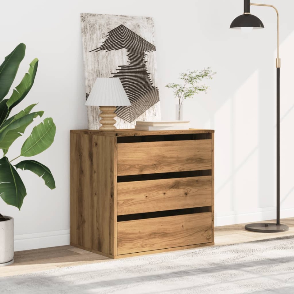 Dulap colț sertare stejar artizanal 60x41x58 cm lemn prelucrat - 2 | YEO