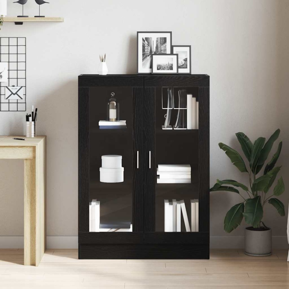 Dulap cu cărți stejar negru 82,5x30,5x115 cm lemn prelucrat - 2 | YEO