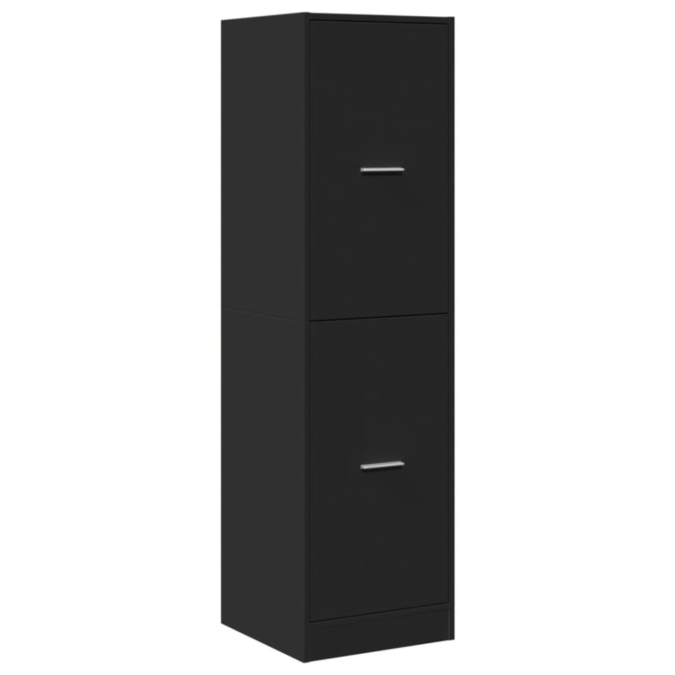 Dulap de farmacie, negru, 40x41x144,5 cm, lemn prelucrat - 2 | YEO