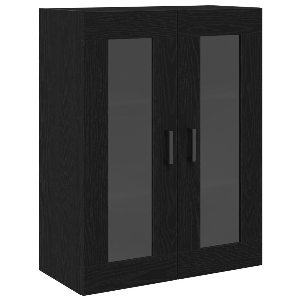 Dulap de perete cu uși din sticlă, stejar negru, 69,5x34x90 cm - 1 | YEO