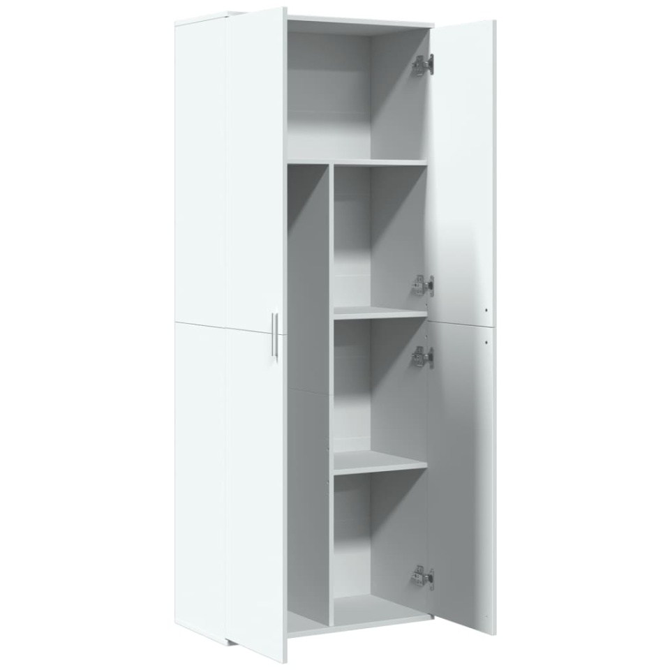 Dulap înalt, alb, 70x35x180 cm, lemn prelucrat - 4 | YEO