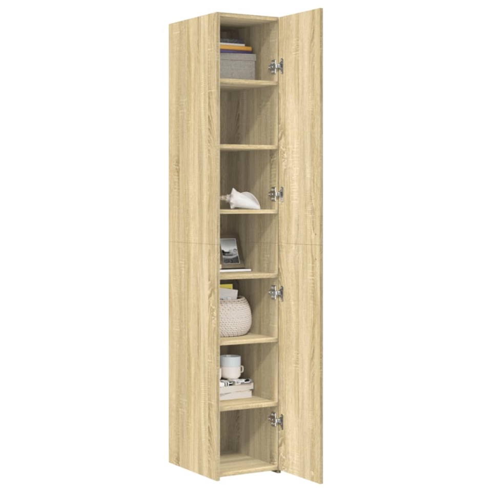 Dulap înalt, stejar sonoma, 30x42,5x185 cm, lemn prelucrat - 2 | YEO