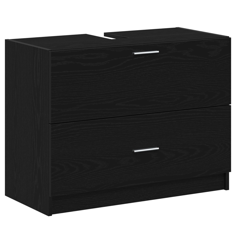 Dulap pentru chiuvetă Negru Stejar 78x37x59 cm Lemn prelucrat - 1 | YEO