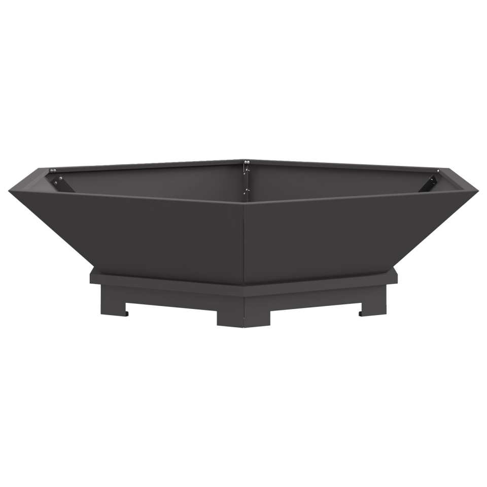 Foc Pit Hexagonal Negru 100x100x28 cm Oțel - 1 | YEO