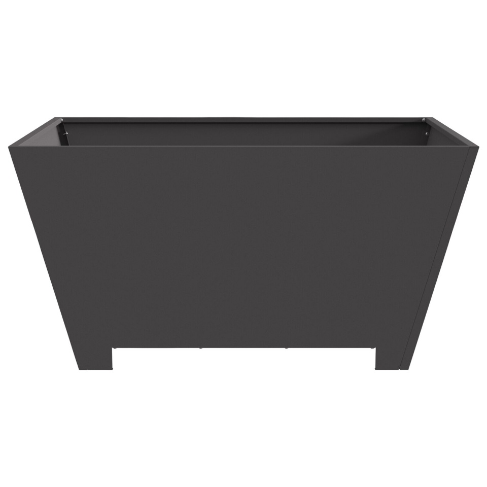 Focar pătrat negru 80x80x40 cm din oțel - 3 | YEO