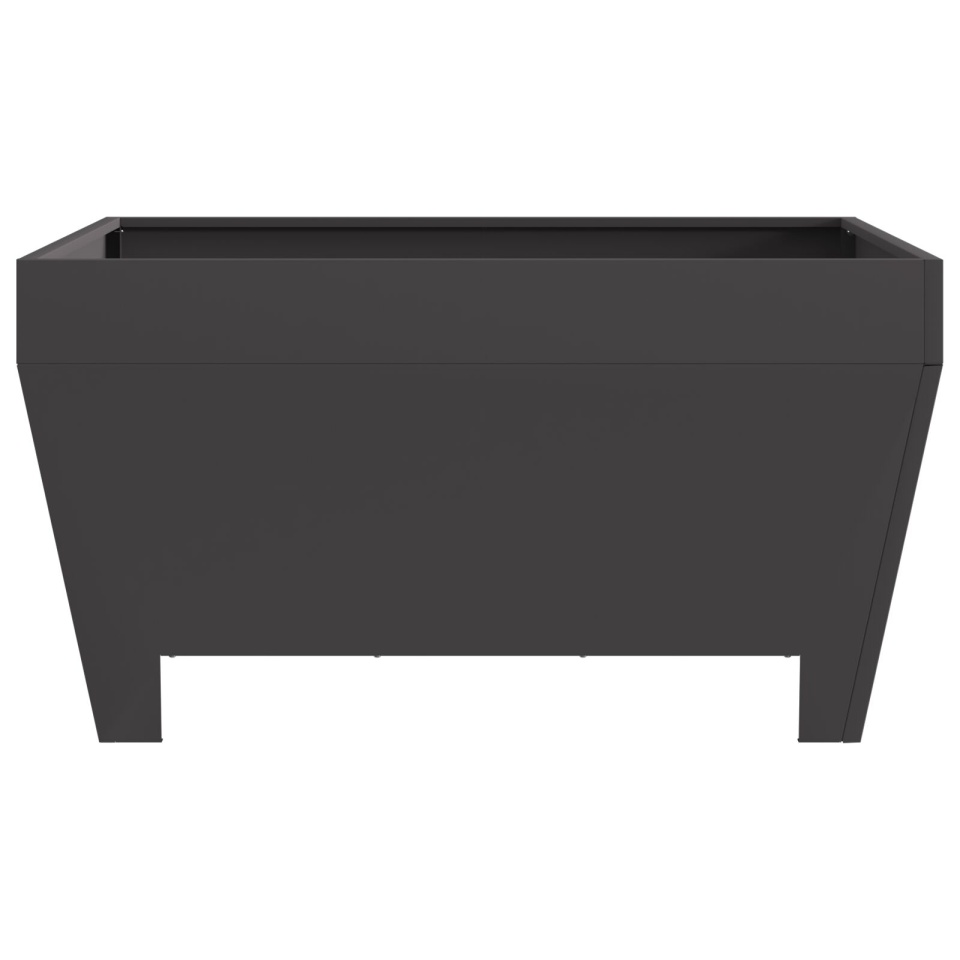Fose de foc pătrat Negru 80x80x43 cm Oțel - 3 | YEO