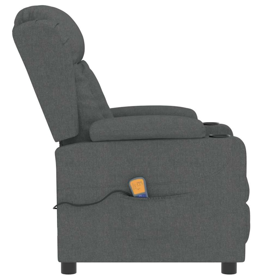 Fotoliu de masaj, gri închis, material textil - 3 | YEO