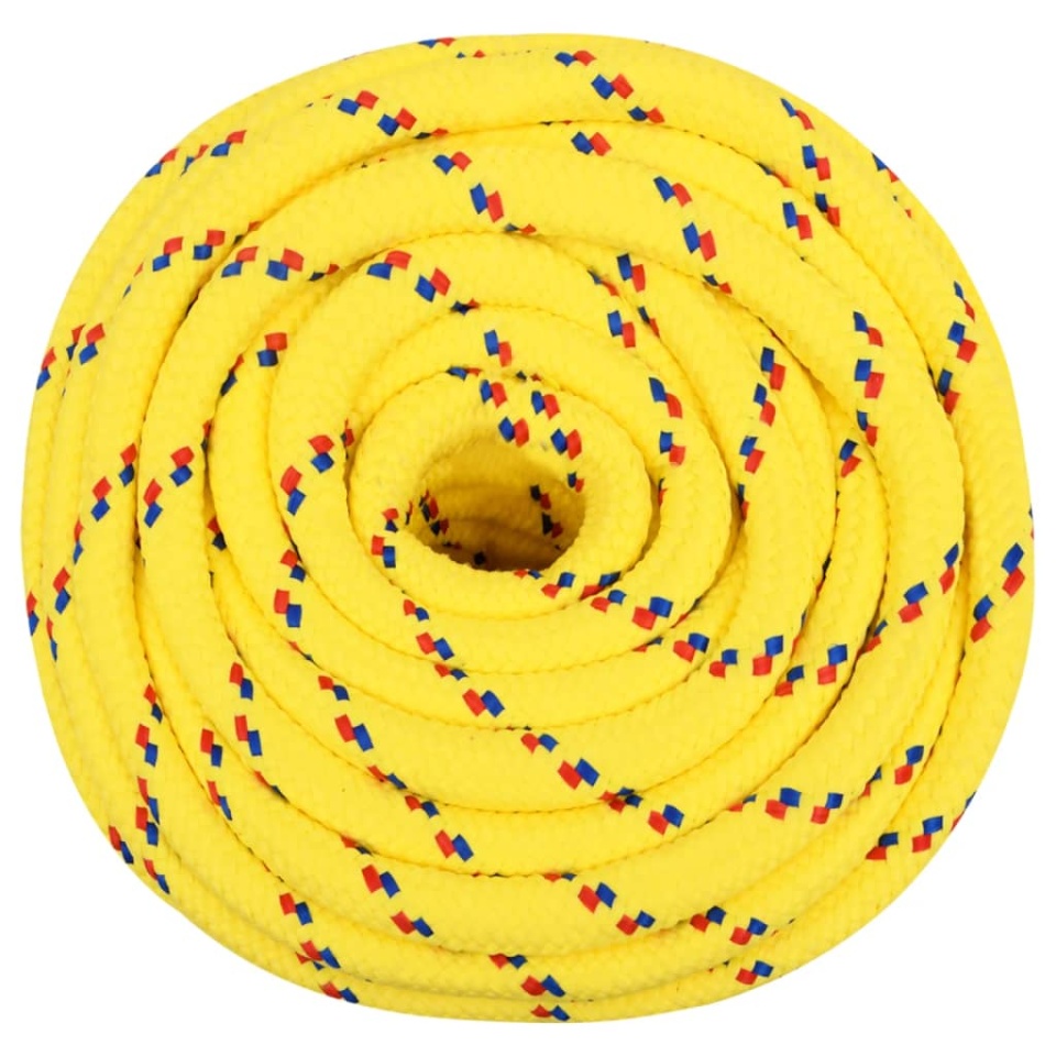 Frânghie de barcă, galben, 18 mm, 100 m, polipropilenă - 2 | YEO
