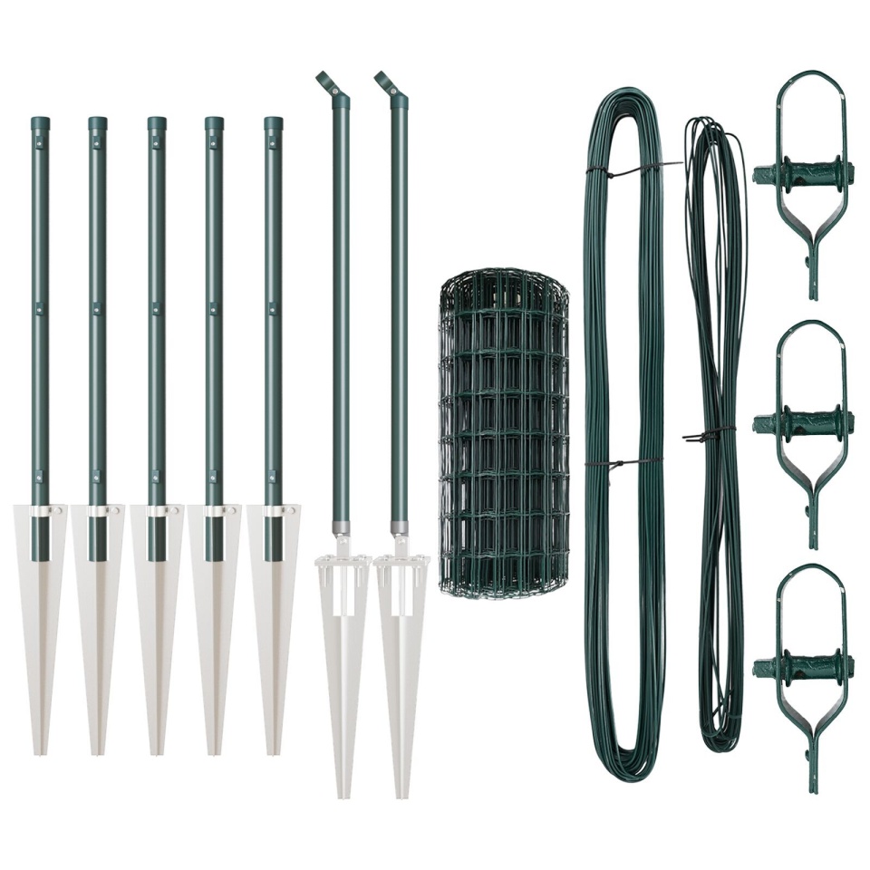 Gard Euro Set de 2 Verde Oțel acoperit cu plastic 10 x 0.8 m - 1 | YEO