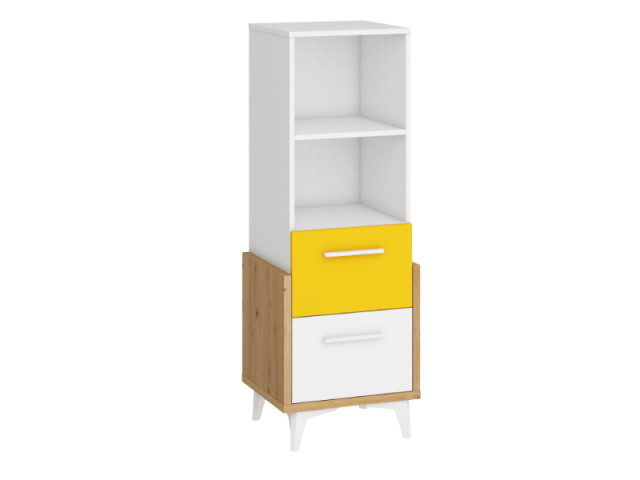 Hey Hey-12 Biblioteca 45N Oak Artisan/White/Yellow