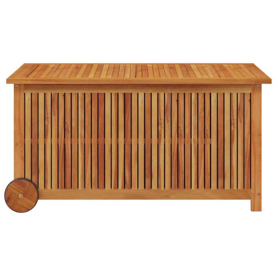 Ladă de depozitare de grădină cu roți, 113x50x58 cm lemn acacia - 3 | YEO