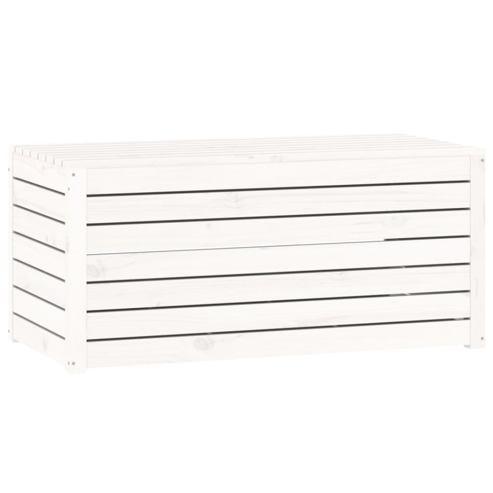 Ladă depozitare grădină, alb, 101x50,5x46,5cm, lemn masiv pin - 1 | YEO