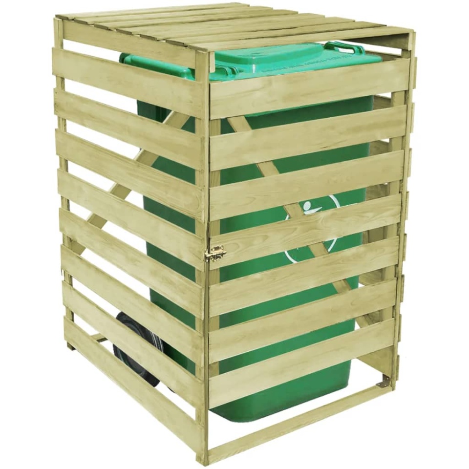 Magazie pubelă individuală, 240 L, lemn tratat - 2 | YEO