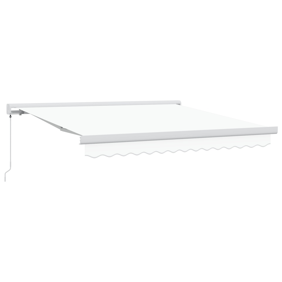 Marchiză Manuală Retractabilă Albă 350x250 cm, Material de înlocuire pentru Marchiză 3,5x2,5 m Alb - 1 | YEO