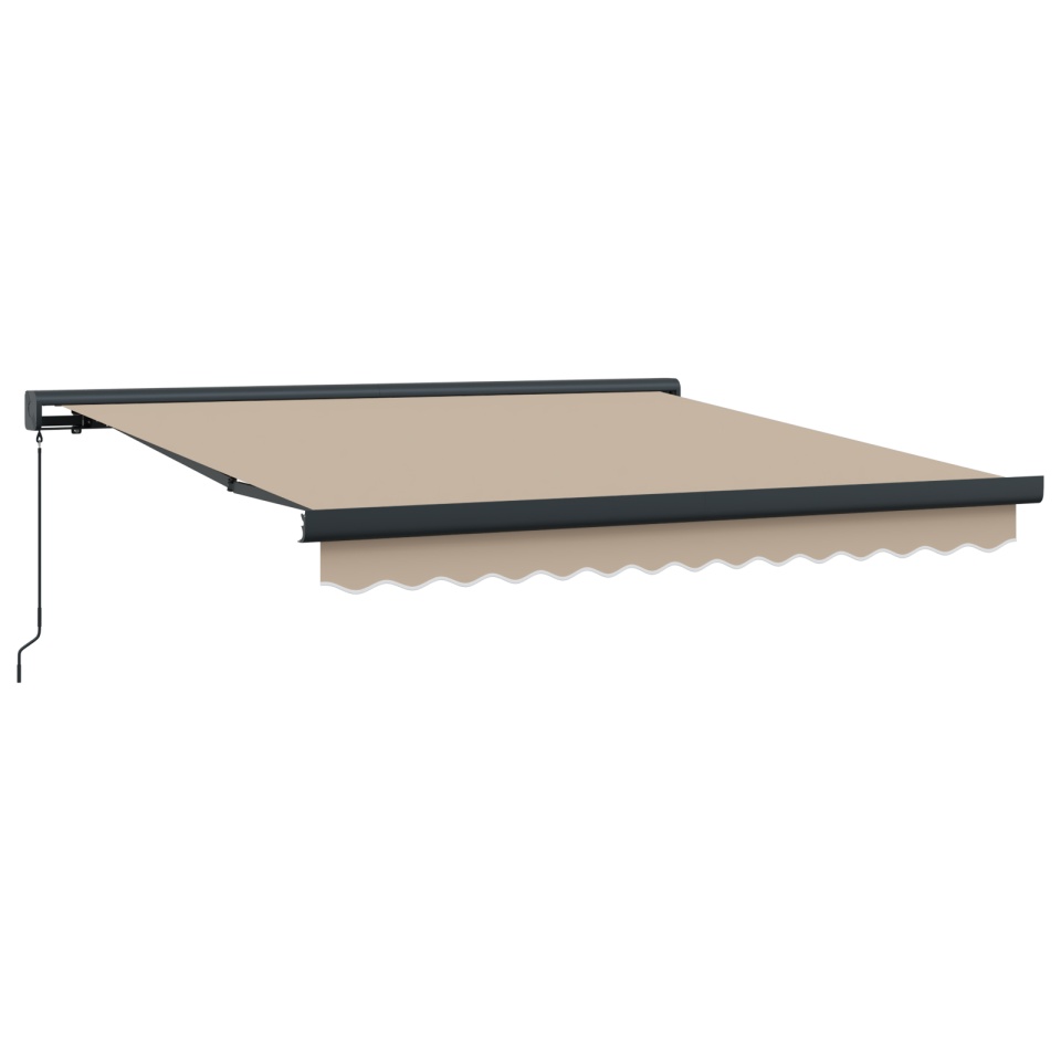 Marchiză manuală retractabilă bej 350x250 cm, Material de înlocuire pentru marchiză 3.5x2.5 m cadru bej - 1 | YEO