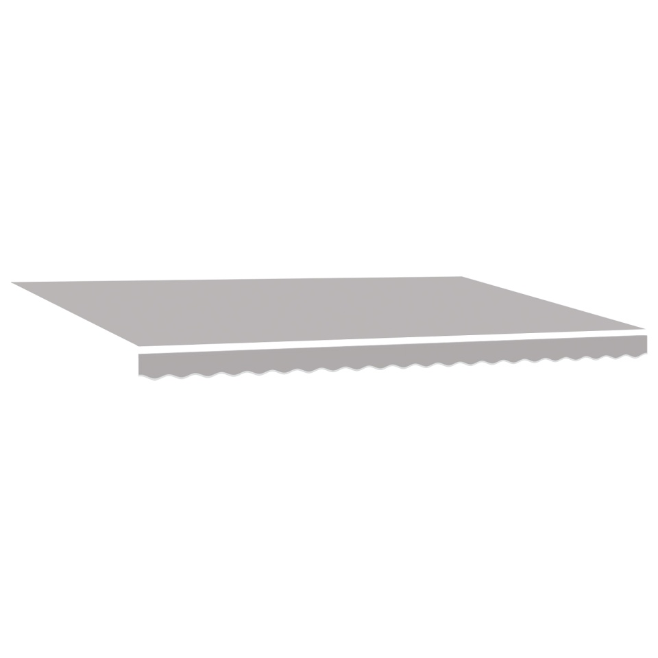 Marchiză manuală retractabilă gri deschis 500x300 cm, Acoperire de înlocuire pentru marchiză 5x3 m gri deschis - 1 | YEO