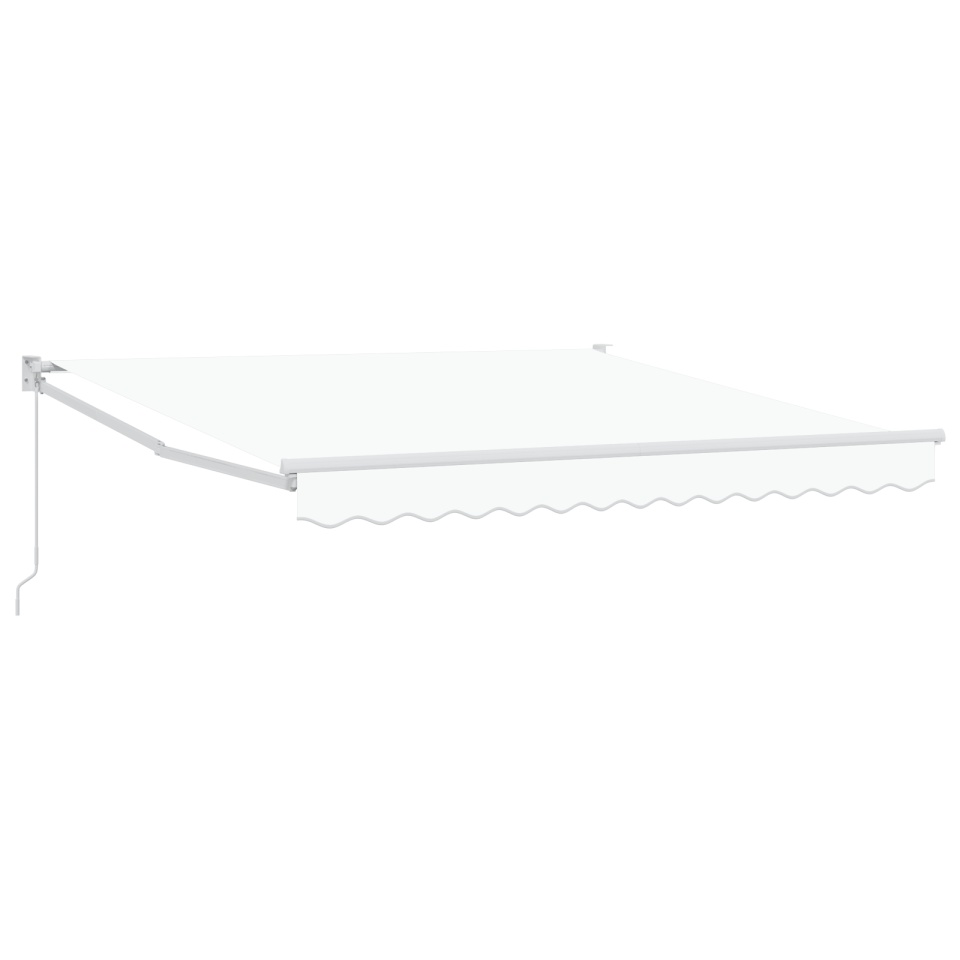 Marchiză Retractabilă Manuală Alb 350x250 cm, Tiv pentru marchiză pentru cadru de 3.5x2.5 m Alb - 1 | YEO