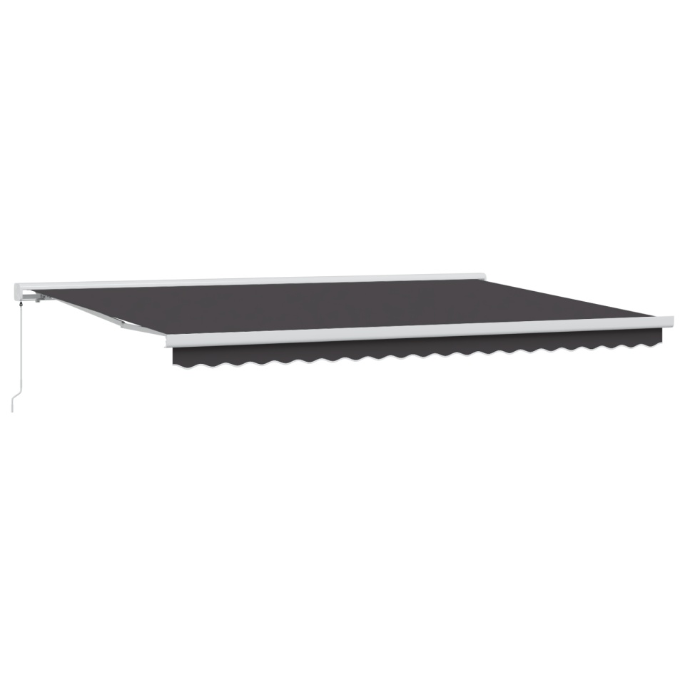 Marchiză retractabilă manuală antracit 500x300 cm - 1 | YEO