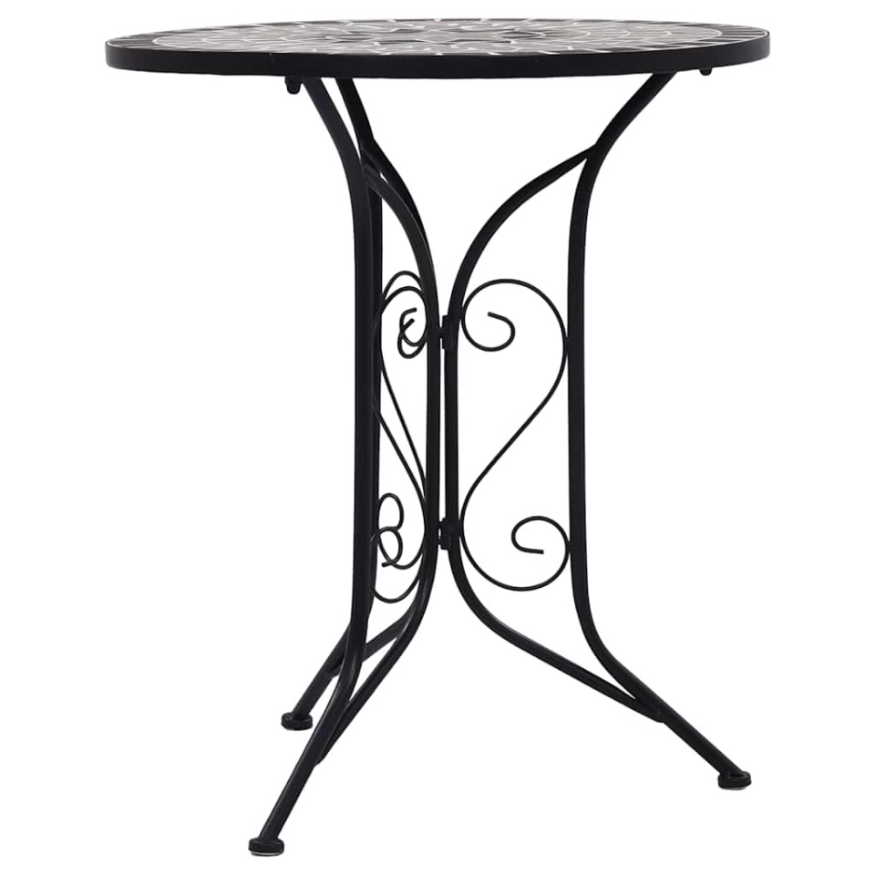Masă de bistro mozaic, gri, 60 cm, ceramică - 2 | YEO
