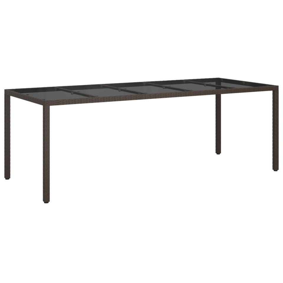 Masă de dining pentru grădină Maro 250x100x75 cm Poliratan - 1 | YEO