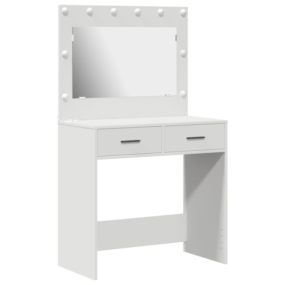 Masă de toaletă cu lumini LED Alb 78,5x41x135 cm - 1 | YEO