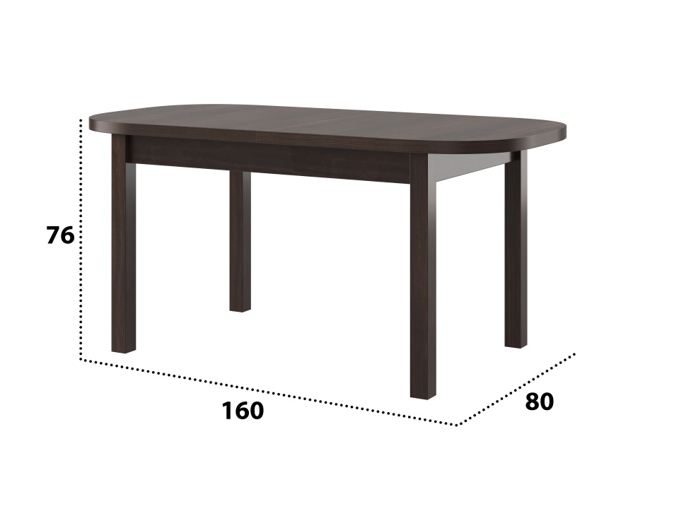 Masa extensibila 160x200 cm mb-12 venus1, wenge, lemn masiv de fag si pal - 1 | YEO