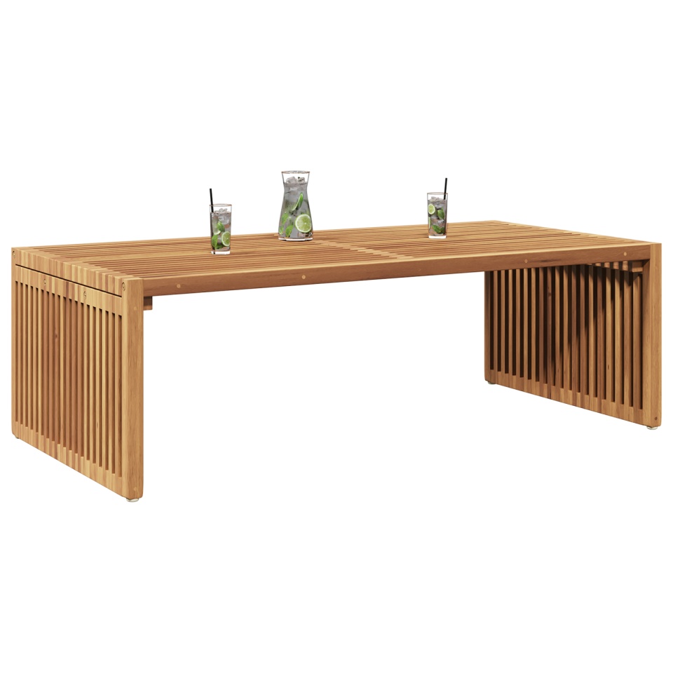 Masă laterală pentru grădină 110x55x35.5 cm Lemn masiv de tec - 2 | YEO