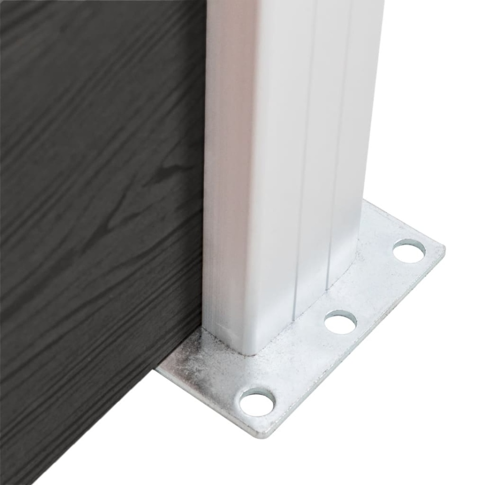 Panou de gard, gri, 175x146 cm, WPC - 4 | YEO