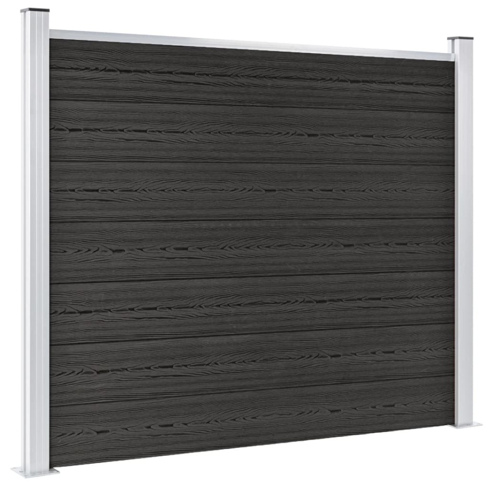 Panou de gard, gri, 180x146 cm, WPC - 1 | YEO