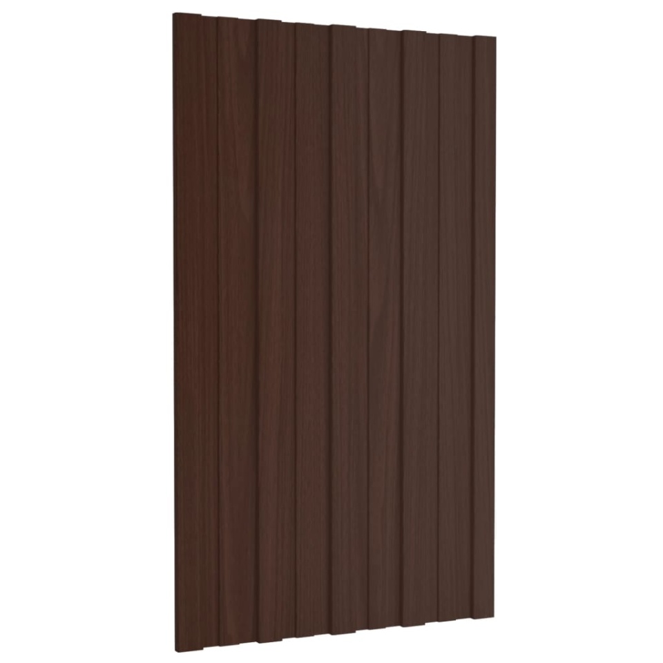 Panouri pentru acoperiș, 36 buc., maro, 80x45cm oțel galvanizat - 2 | YEO