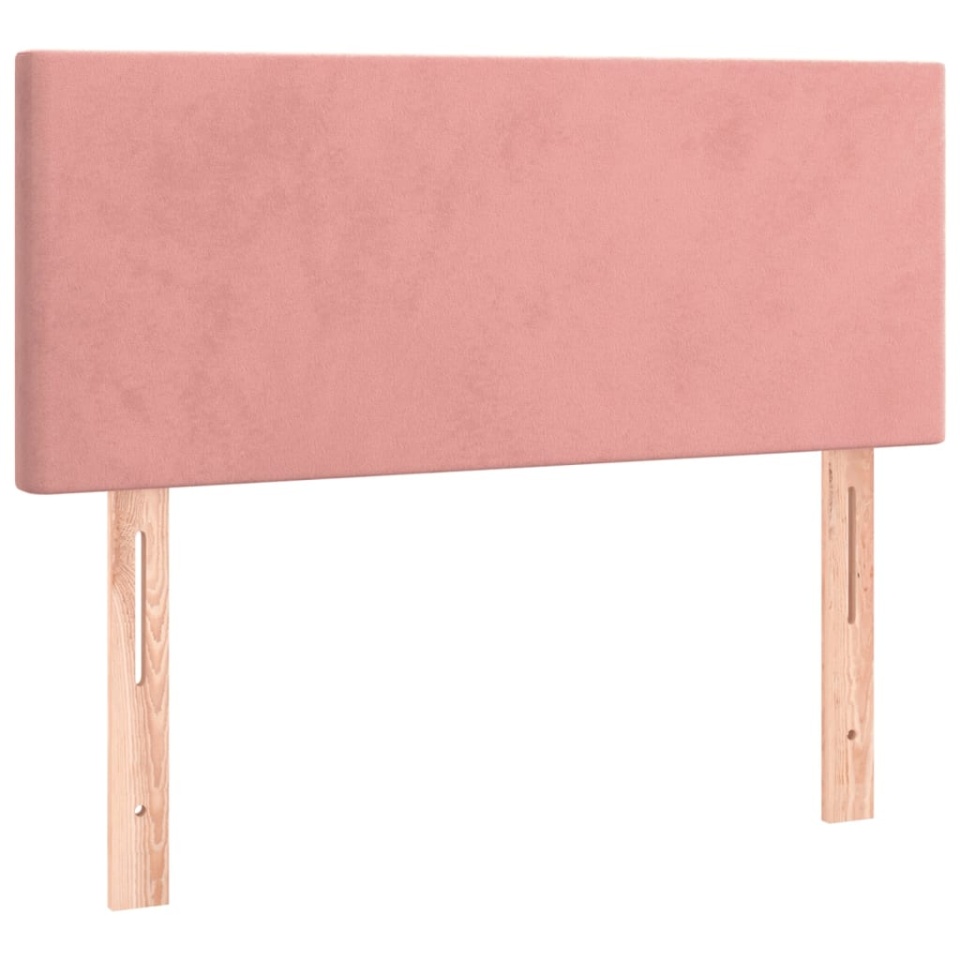 Pat box spring cu saltea, roz, 120x200 cm, catifea - 4 | YEO