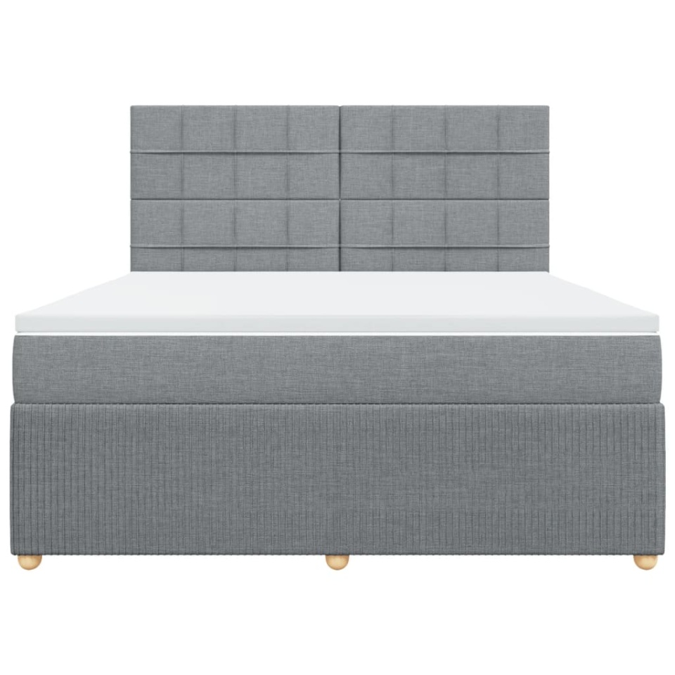 Pat continental, gri deschis, 180x200 cm, material textil - 3 | YEO