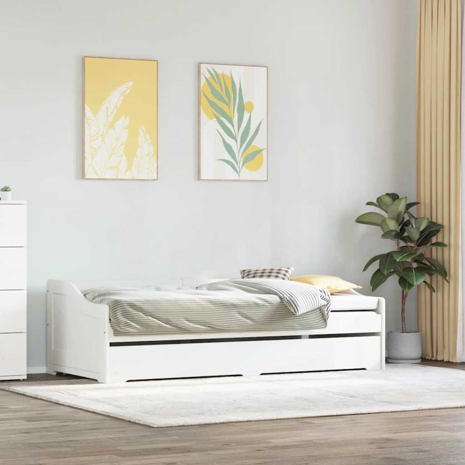 Pat de zi cu șutul fără saltea „IRUN” Alb 90x200 cm - 2 | YEO