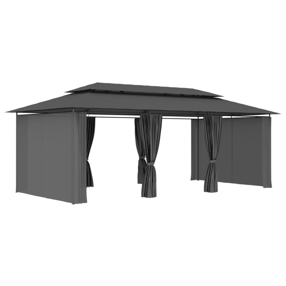 Pavilion cu perdele, antracit, 600 x 298 x 270 cm - 1 | YEO