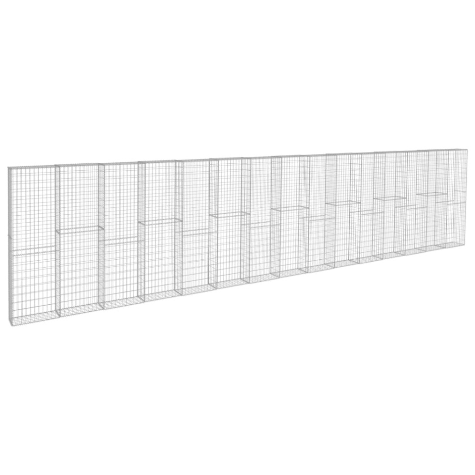 Perete gabion cu capace, 900 x 50 x 200 cm, oțel galvanizat - 1 | YEO