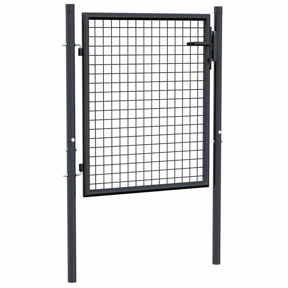 Poartă de grădină din plasă, gri, 100x125 cm, oțel galvanizat - 1 | YEO