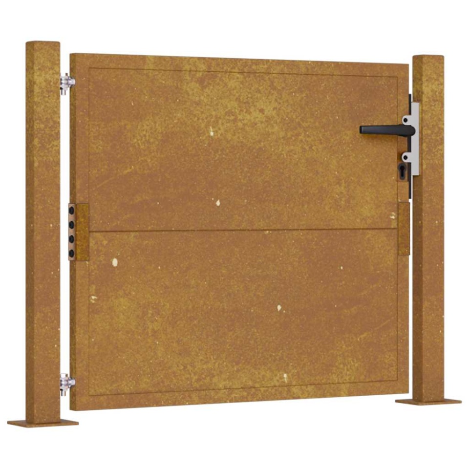 Poartă pentru grădină, 105x105 cm, oțel corten - 1 | YEO
