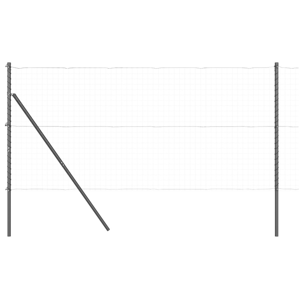 Posturi de gard 26 pcs Gri Ø32 mm 200 cm Oțel galvanizat - 3 | YEO
