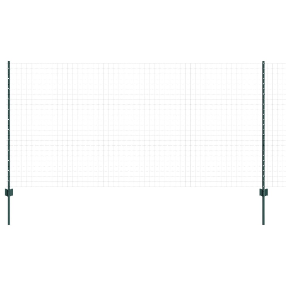Posturi gard 22 pcs U-Channel verde 160 cm oțel - 2 | YEO