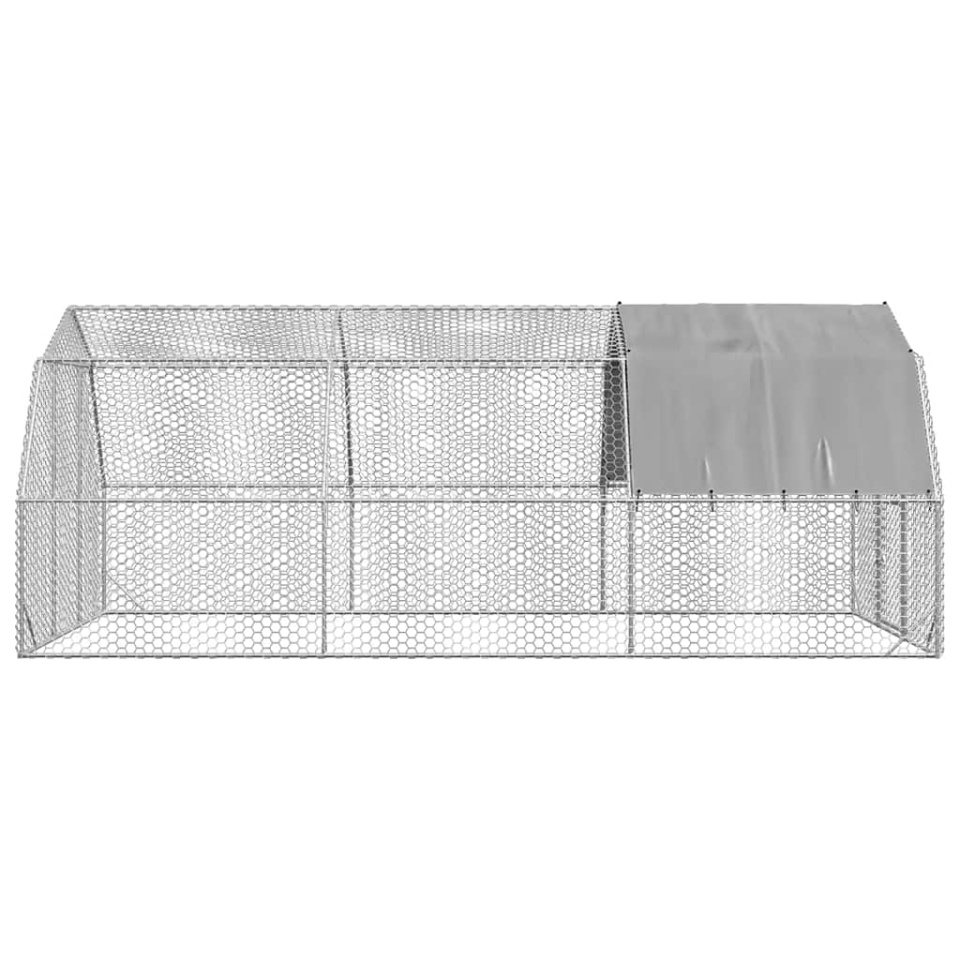 Pui de găină cu acoperiș 2,5x6x2,25 m oțel galvanizat - 3 | YEO