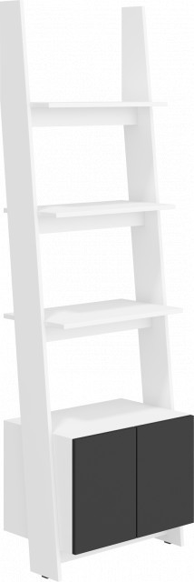 Rack Rac-04 (Biblioteca 60-1D) White/Black High Gloss