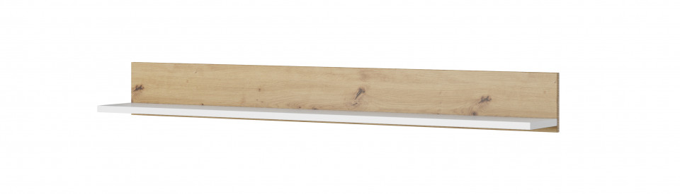 Raft Gobi GB11 alb lucios - stejar artizanal