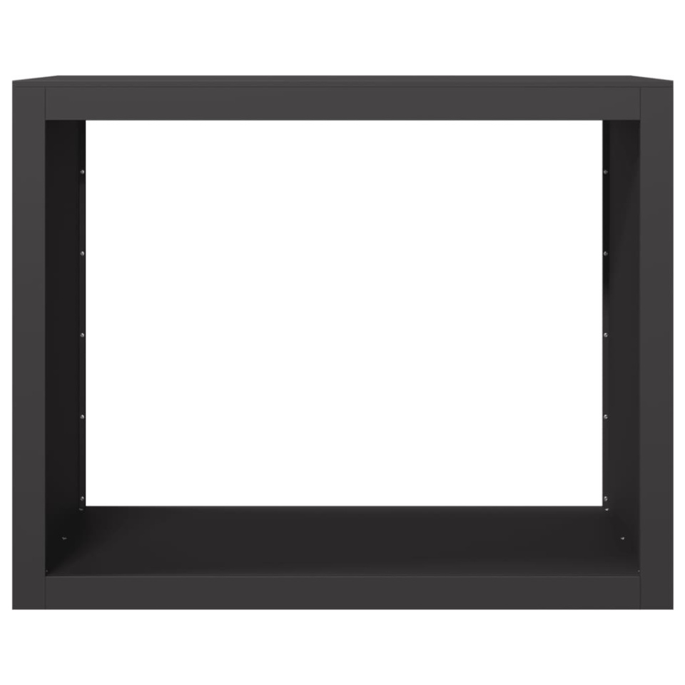 Rastel pentru lemne de foc, negru, 100x40x80 cm, oțel - 3 | YEO