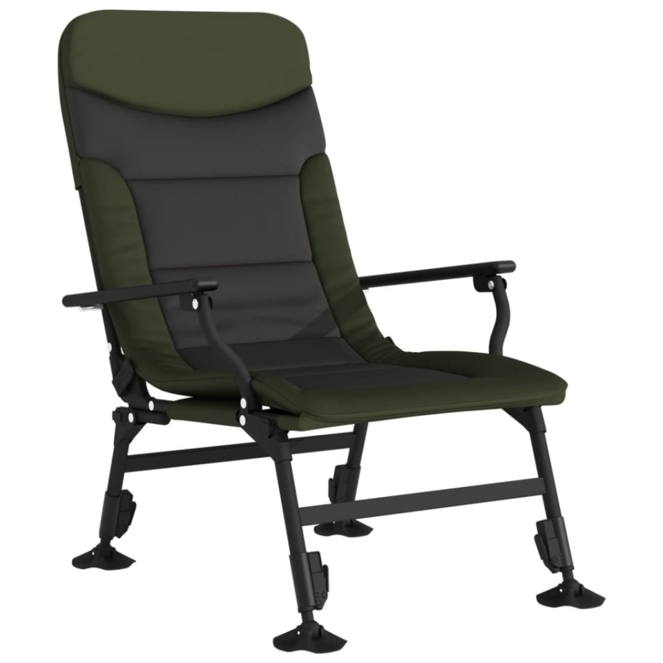 Scaun de pescuit cu cotieră, pliabil, verde - 1 | YEO
