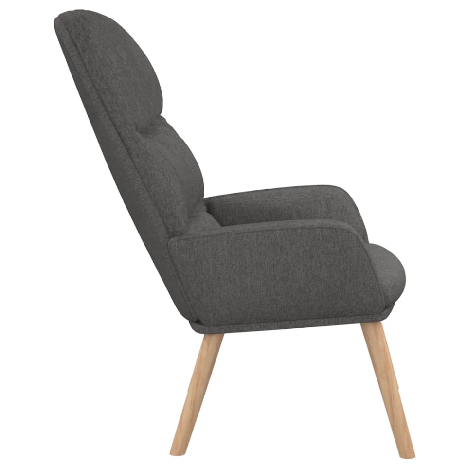 Scaun de relaxare, gri închis, material textil - 3 | YEO