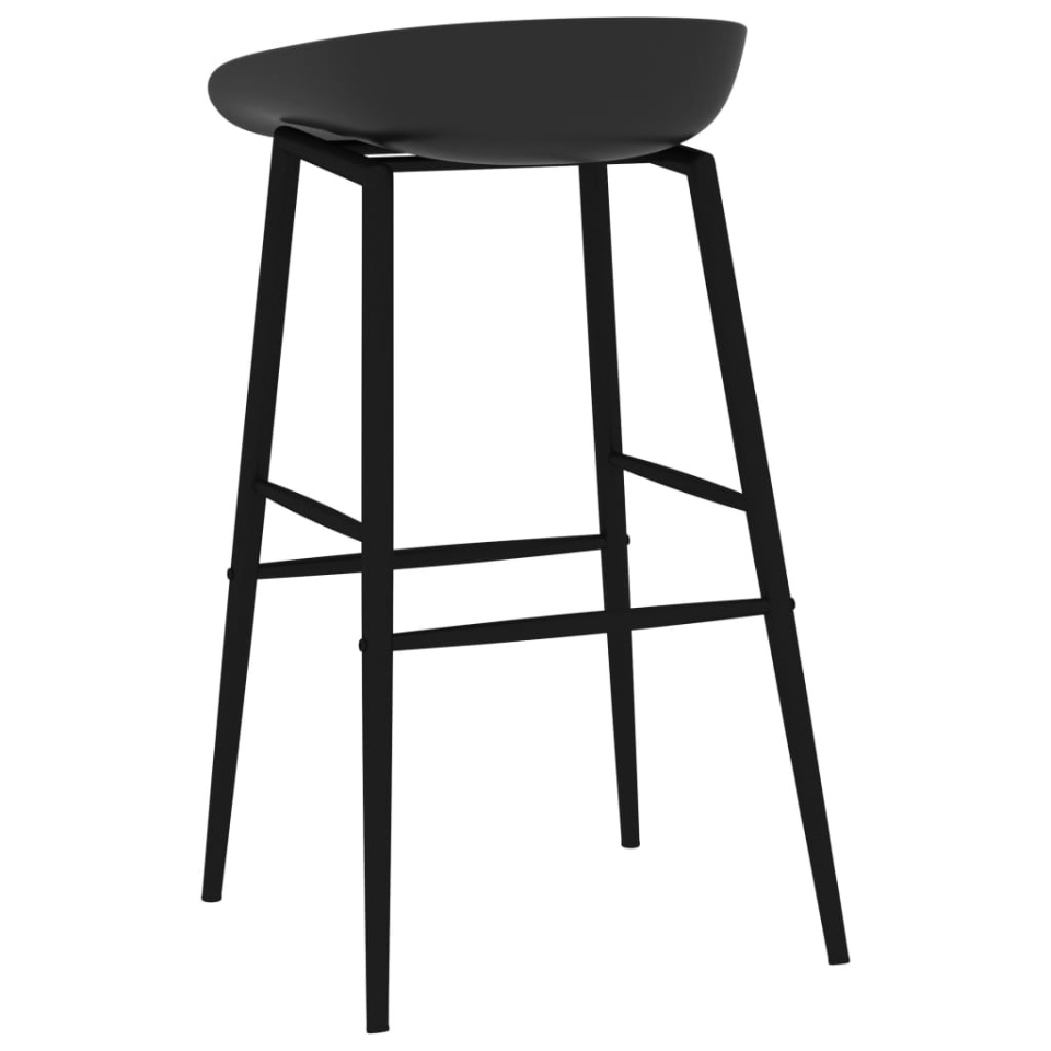 Scaune de bar, 2 buc, negru - 4 | YEO