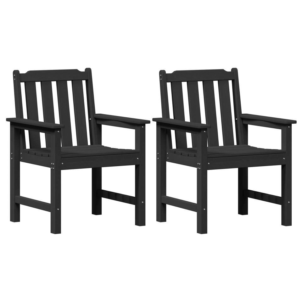 Scaune de dining 2 buc Negru HDPE - 1 | YEO