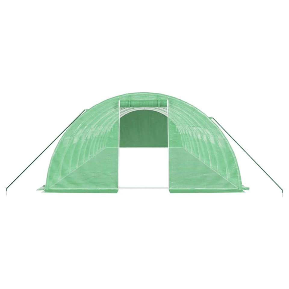 Seră cu cadru din oțel, verde, 40 m², 10x4x2 m - 3 | YEO