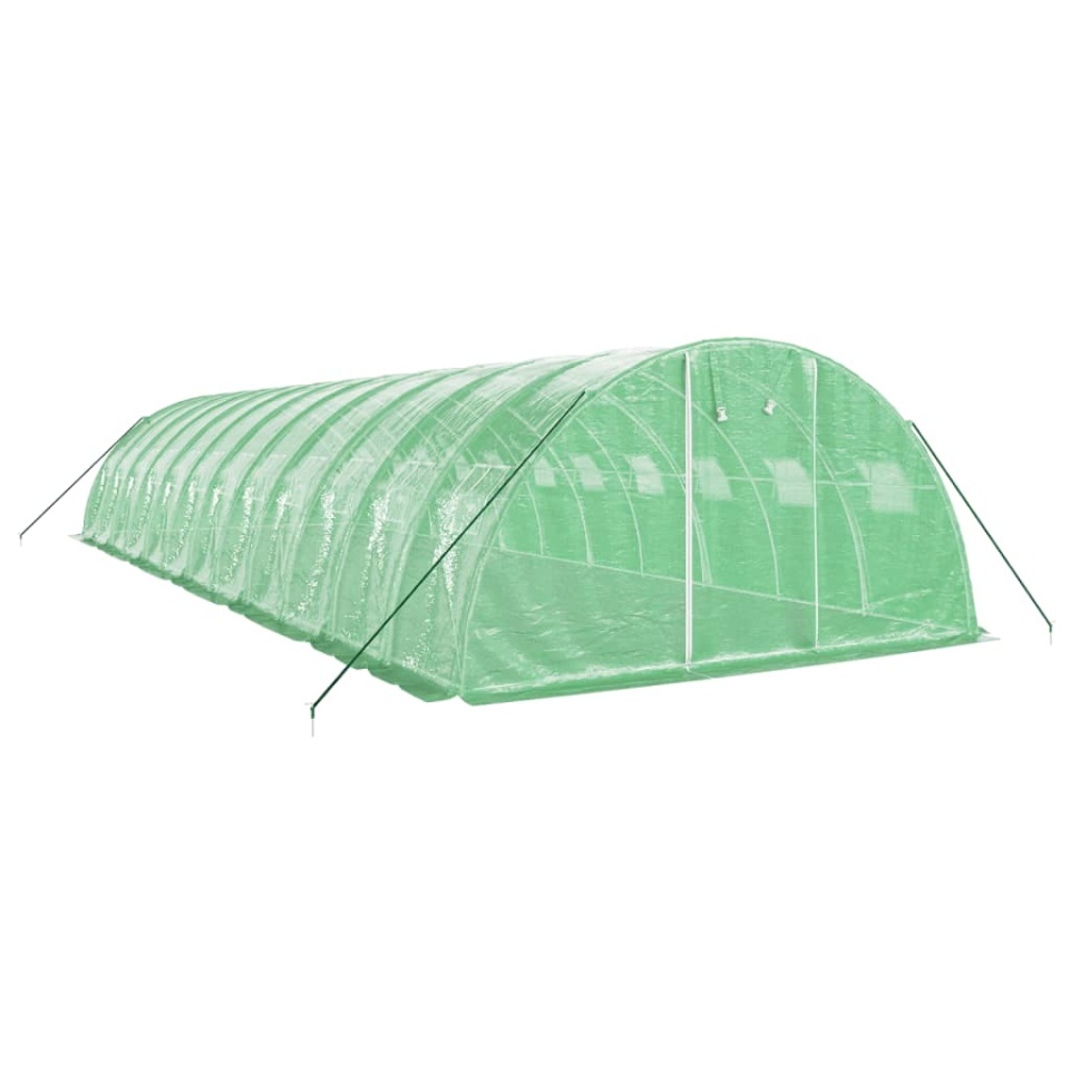 Seră cu cadru din oțel, verde, 48 m², 12x4x2 m - 2 | YEO